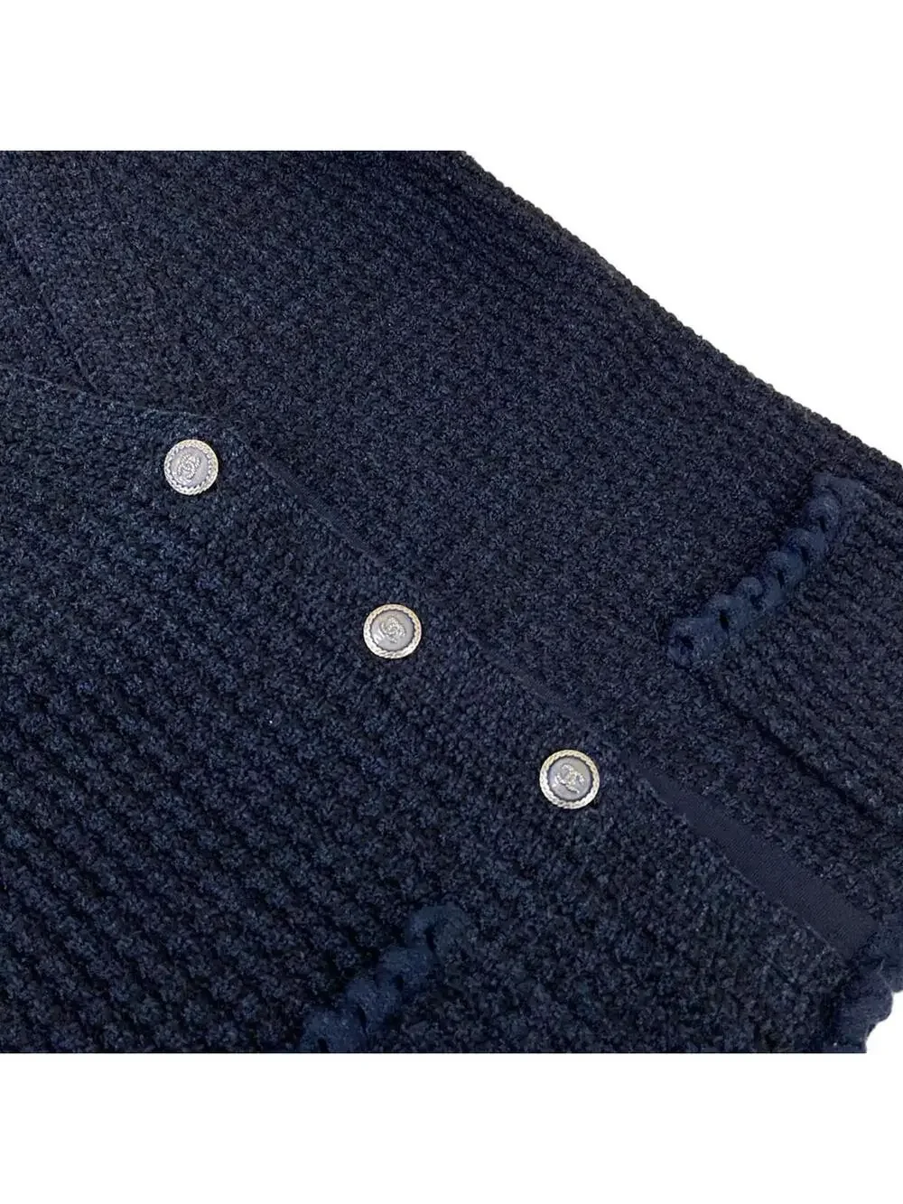 Chanel Navy Black [Outer Fabric] Cotton #285662C10B
